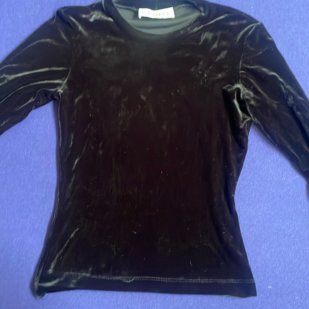 Vintage velvet crop top
